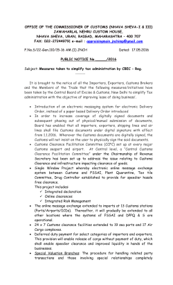 Measures taken to simplify tax administration by CBEC