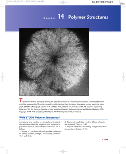 Chapter 14 Polymer Structures