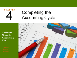 Completing the Accounting Cycle