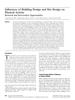 Influences of Building Design and Site Design on Physical Activity