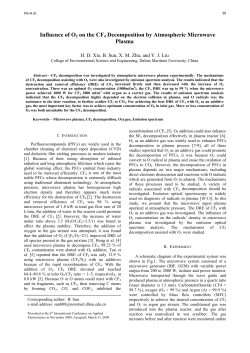 Influence of O2 on the CF4 Decomposition by Atmospheric