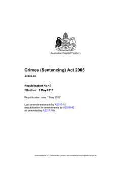 Crimes (Sentencing) Act 2005