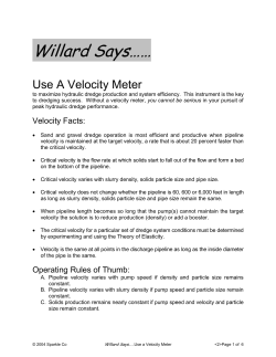 Use A Velocity Meter