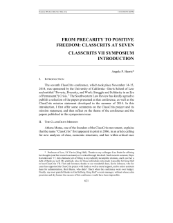 from precarity to positive freedom: classcrits at seven classcrits vii