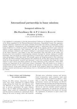 International partnership in lunar missions