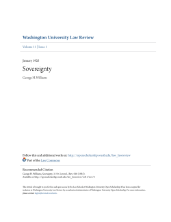 Sovereignty - Washington University Open Scholarship