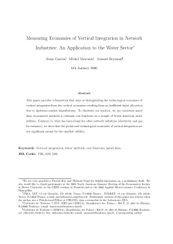 Measuring Economies of Vertical Integration in Network Industries