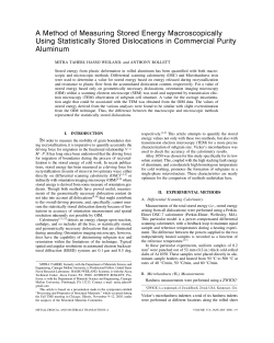 A method of measuring stored energy macroscopically using