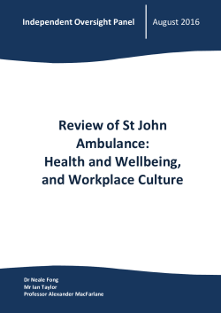 CLINICAL GOVERNANCE STANDARD