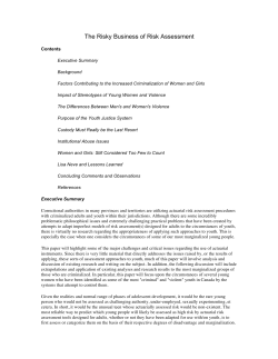 The Risky Business of Risk Assessment