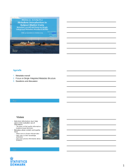 Annex E6.2.12 Metadata introduction