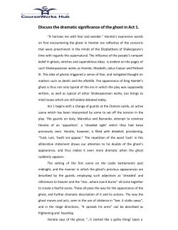 Discuss the dramatic significance of the ghost in Act 1.