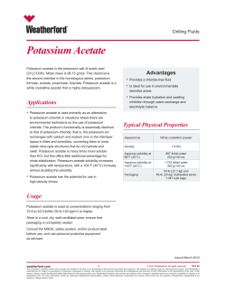 Potassium Acetate - Weatherford International