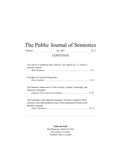 The Public Journal of Semiotics