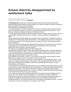 School districts disappointed by settlement talks