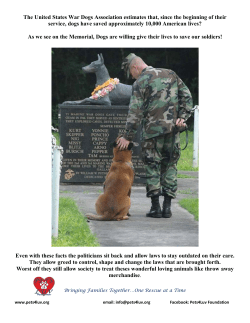 The United States War Dogs Association estimates that, since the