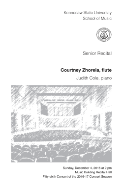 Senior Recital: Courtney Zhorela, flute