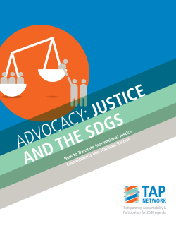 Advocacy: Justice and the SDGs