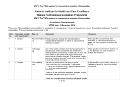 Consultation Comments table