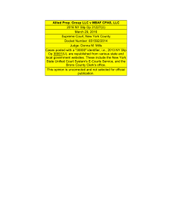 Allied Prop. Group LLC v MBAF CPAS, LLC :: 2016 :: New York