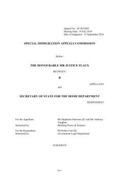 Decision Pending - Special Immigration Appeals Commission
