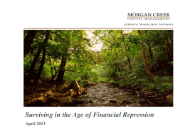 Surviving in the Age of Financial Repression - UNC Kenan