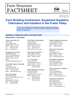 Farm Building Contractors in the Fraser Valley