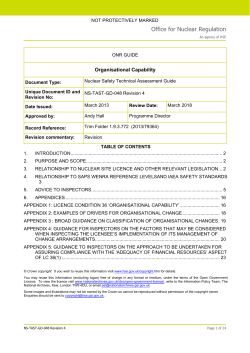 Organisational Capability - Office for Nuclear Regulation