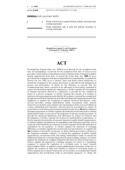 Revenue Laws Amendment Act, 2006