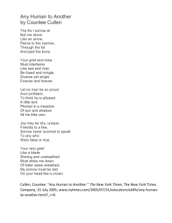 Any Human to Another by Countee Cullen