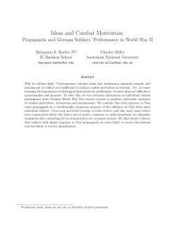 Ideas and Combat Motivation: