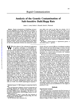 Rapid Communication Analysis of the Genetic