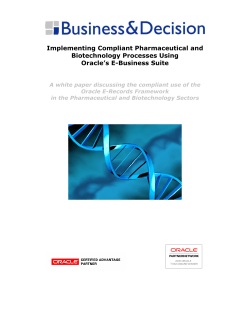 Implementing Compliant Pharmaceutical and Biotechnology