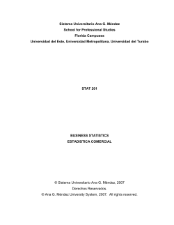 STAT 201 DLP 2008 - Sistema Universitario Ana G. M&eacute;ndez