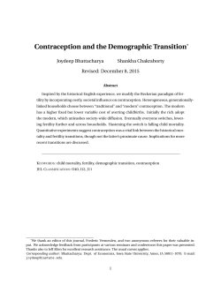 Contraception and the Demographic Transition