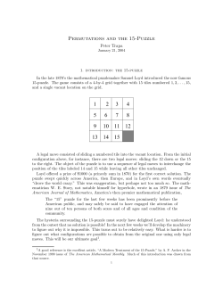 Permutations and the 15-Puzzle
