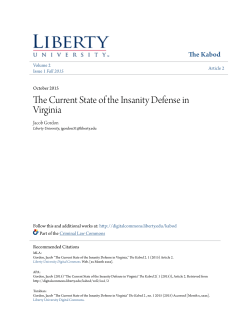 The Current State of the Insanity Defense in Virginia