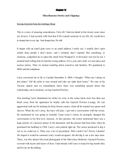 Chapter 14 Miscellaneous Stories and Clippings