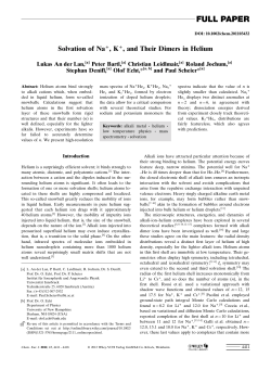 Solvation of Na+, K+, and Their Dimers in Helium