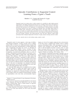 Episodic Contributions to Sequential Control