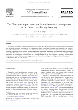 The Chicxulub impact event and its environmental consequences at