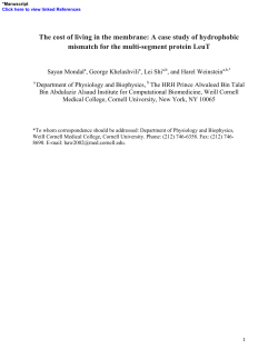 The cost of living in the membrane: A case study of hydrophobic