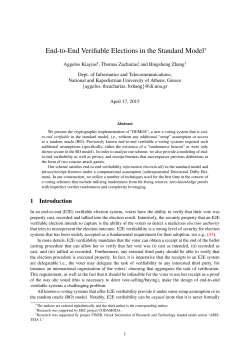End-to-End Verifiable Elections in the Standard Model