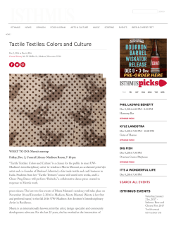Tactile Textiles: Colors and Culture