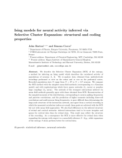 Ising models for neural activity inferred via Selective - ENS-phys