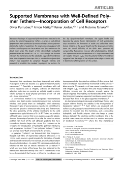 Supported Membranes with Well-Defined Polymer