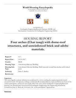 HOUSING REPORT Four arches (Char taaqi) with dome