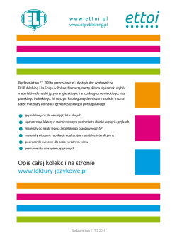 Opis całej kolekcji na stronie www.lektury-jezykowe.pl