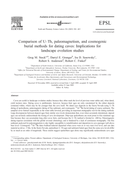 Comparison of U&ndash;Th, paleomagnetism, and cosmogenic burial