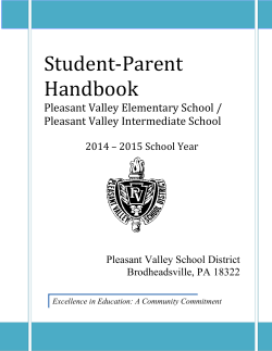 K-6 Handbook - Pleasant Valley School District